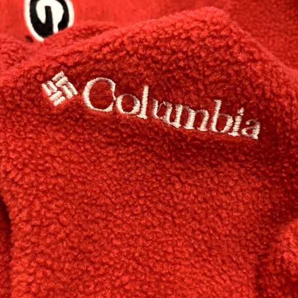 Columbia Georgia Dawgs UGA Jacket Womens Size Medium Red Fleece Full Zip Pockets - Picture 7 of 14